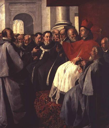 St. Bonaventure (1221-74) at the Council of Lyons in 1274 à Francisco de Zurbarán (y Salazar)