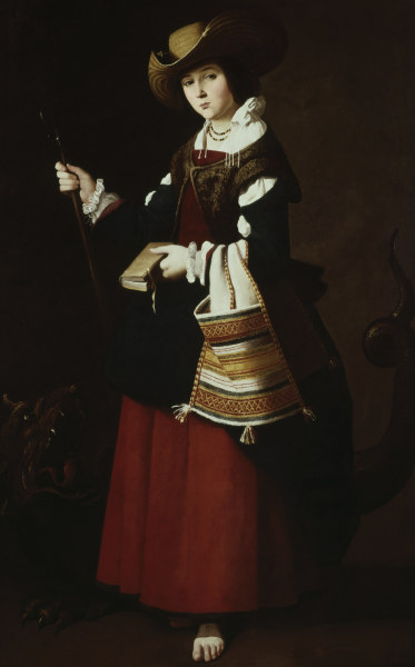 F.de Zurbarán / St. Margaret / 1635-1640 à Francisco de Zurbarán (y Salazar)
