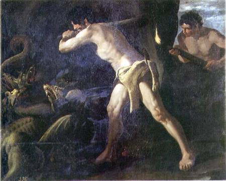 Hercules Fighting with the Lernaean Hydra à Francisco de Zurbarán (y Salazar)