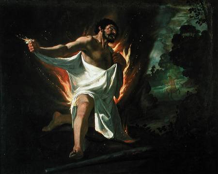 Hercules Tearing the Burning Robe à Francisco de Zurbarán (y Salazar)