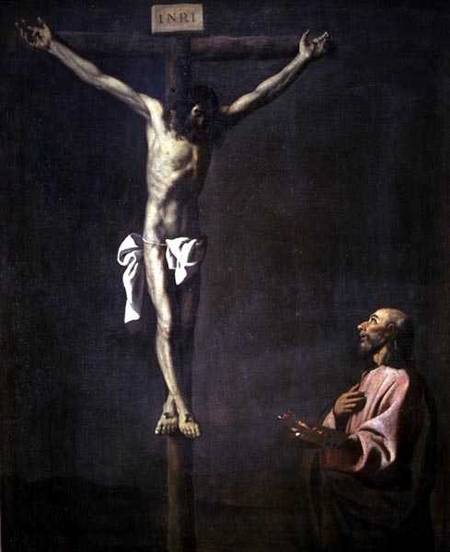 St. Luke as a Painter before Christ on the Cross à Francisco de Zurbarán (y Salazar)