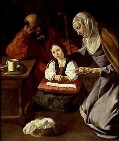 Marie, Joseph et les l'enfant Jésus à Francisco de Zurbarán (y Salazar)