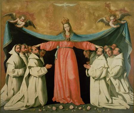 Virgin of the Misericordia Sheltering the Carthusians à Francisco de Zurbarán (y Salazar)