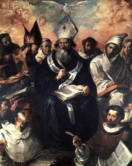 St. Basil Dictating his Doctrine à Francisco Herrera