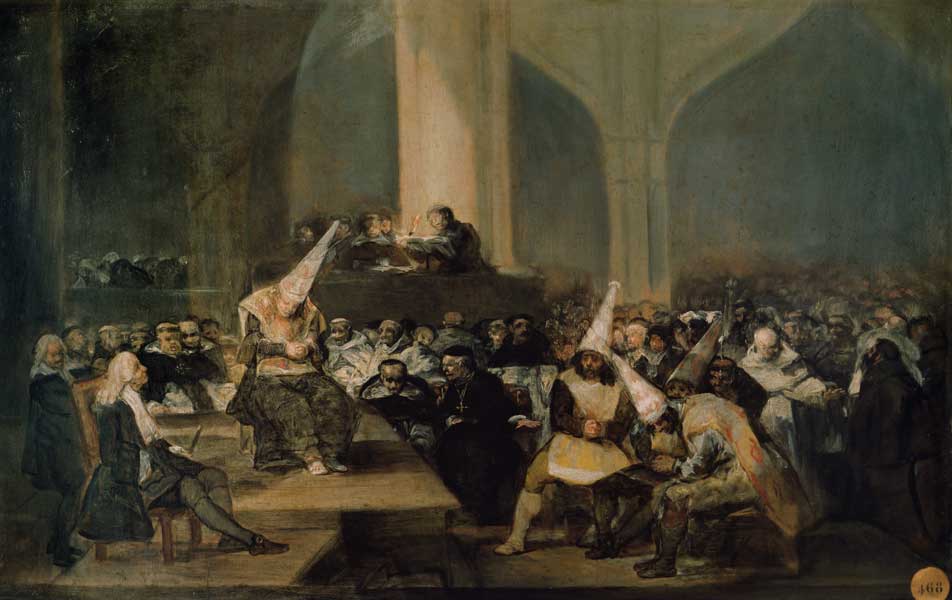 Réunion de la cour d'inquisition. à Francisco José de Goya