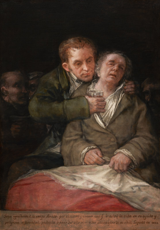 Self-portrait with Arrieta à Francisco José de Goya