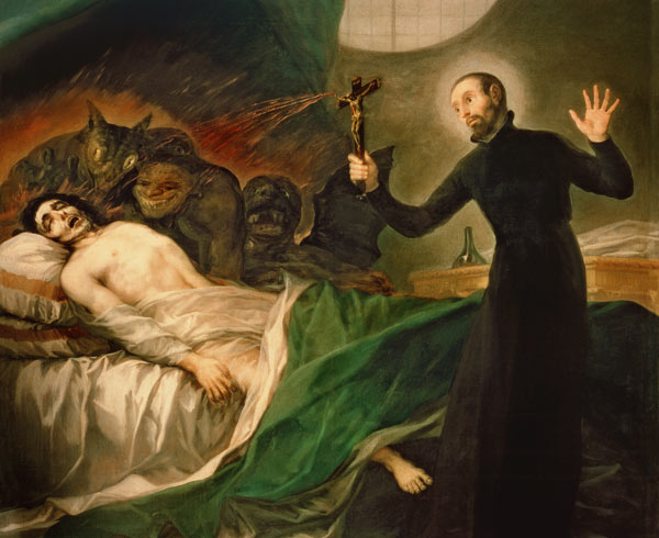 St. Francis Borgia (1510-72) Helping a Dying Impenitent à Francisco José de Goya