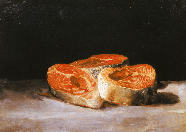 Still-life with salmon à Francisco José de Goya