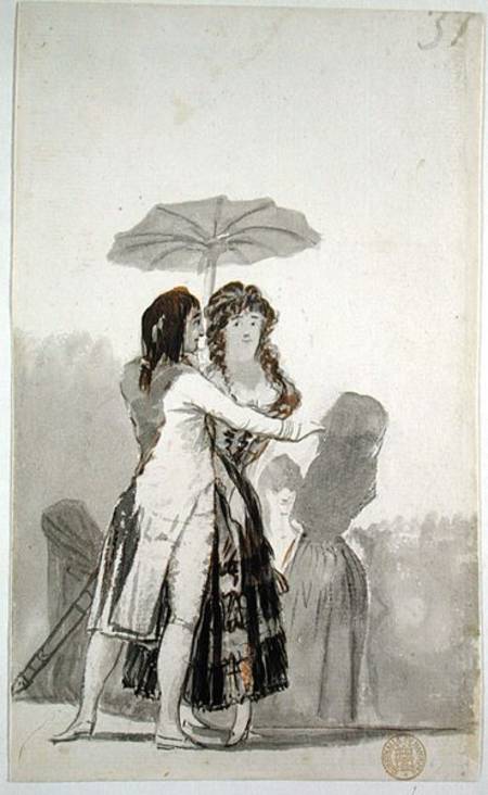 Couple with a Parasol à Francisco José de Goya