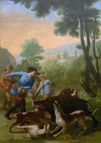The Boar Hunt à Francisco José de Goya