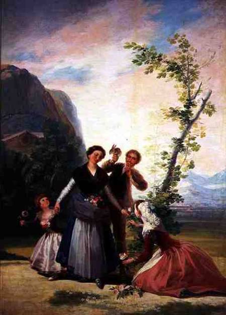 The Florists or Spring à Francisco José de Goya