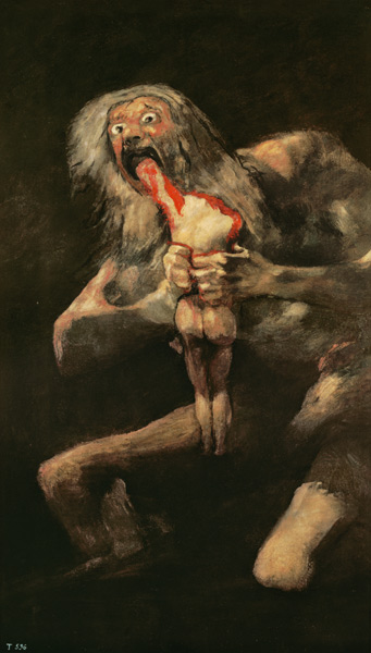 Saturne dévore un de ses enfants à Francisco José de Goya