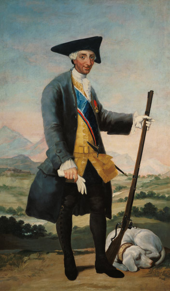 King Charles III as a Huntsman à Francisco José de Goya