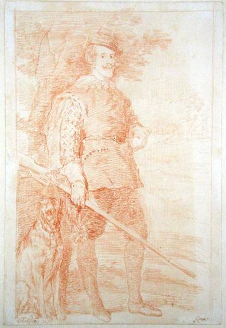 King Philip IV of Spain in hunting costume (1605-65) à Francisco José de Goya