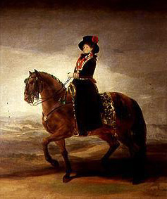 La reine Marie Luisa à cheval à Francisco José de Goya