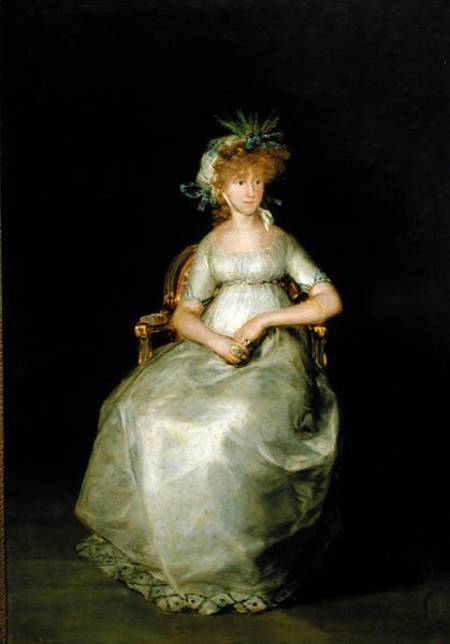 Portrait of Maria Teresa (d.1820) of Ballabriga, Countess of Chinchon à Francisco José de Goya