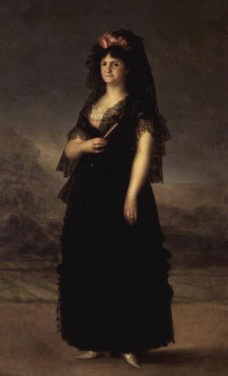 Queen Maria Lisa with a Mantilla à Francisco José de Goya