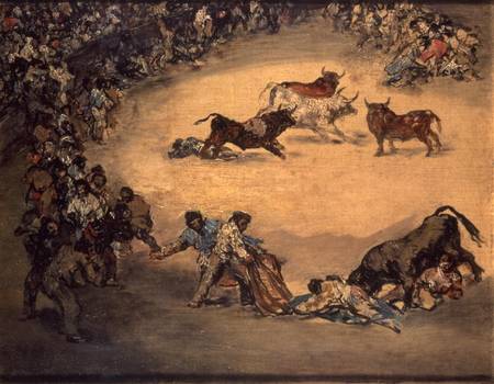 Scene at a Bullfight: Spanish Entertainment à Francisco José de Goya