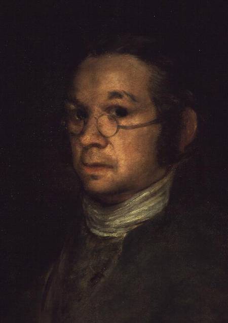 Self portrait with spectacles à Francisco José de Goya