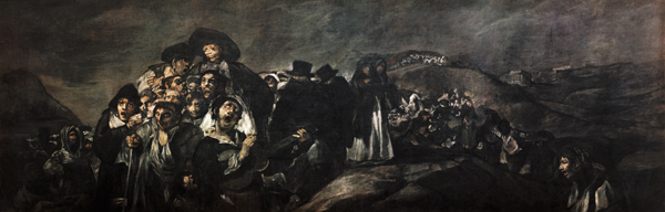 Le voyage de remblai du San Isidro (des images noires des Quinta del Sordo) à Francisco José de Goya