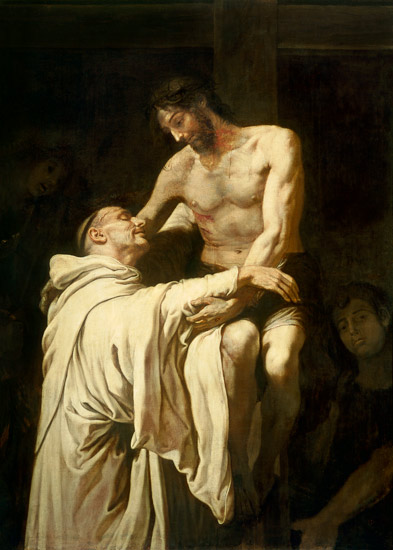 Christ Embracing St. Bernard à Francisco Ribalta