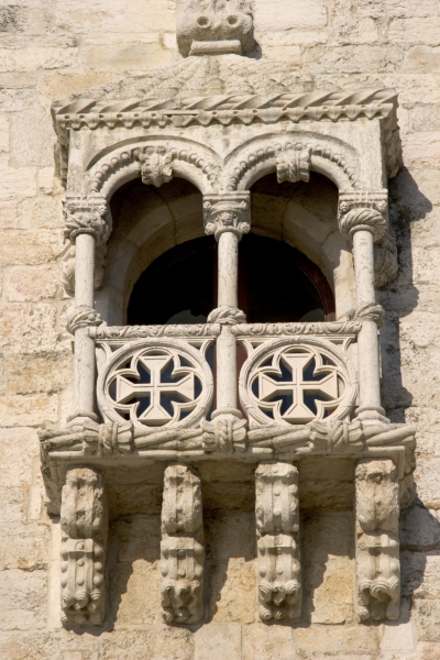 A balcony on the Tower of Belem, built c.1514 (photo) (see also 237479, 237480 & 237483)  à 