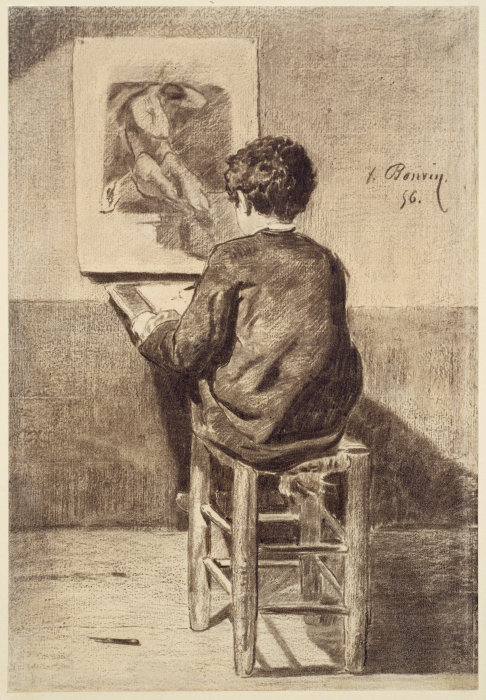 Boy Sketching à François Bonvin