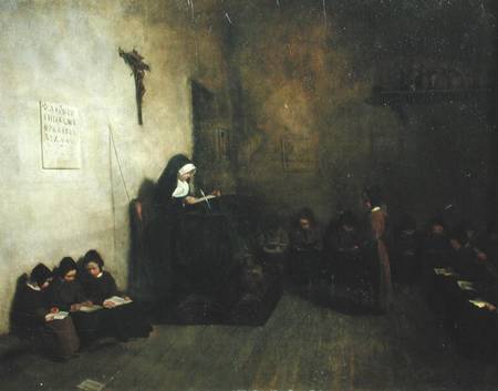 Interior of a School for Orphaned Girls à François Bonvin