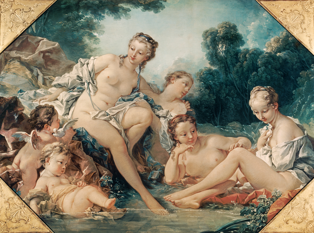 nymphes se baignant et amourettes à François Boucher