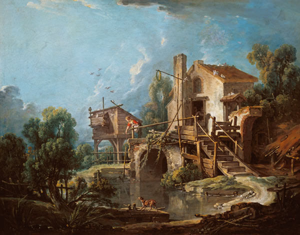Landscape with Mill à François Boucher