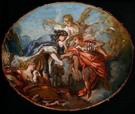 Allegory of the Peace of Aix-la-Chapelle, 1748 (oil on canvas) à François Boucher