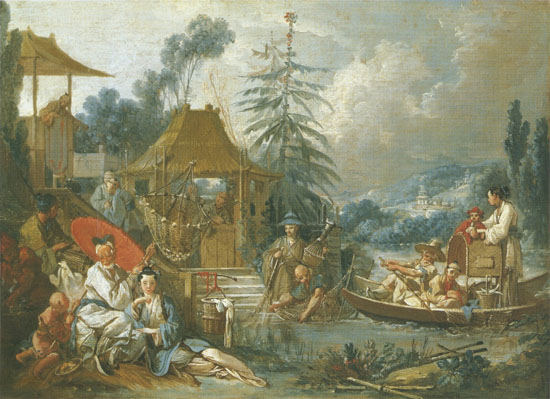 fishing Chinese à François Boucher