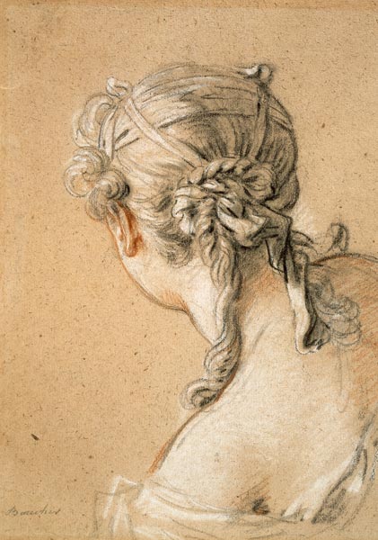 Head of a Girl from Behind à François Boucher