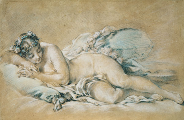 Schlafender weiblicher Akt à François Boucher