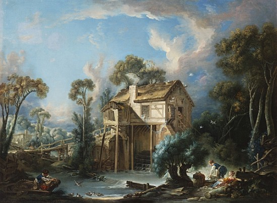 The Mill at Charenton, c.1756 à François Boucher