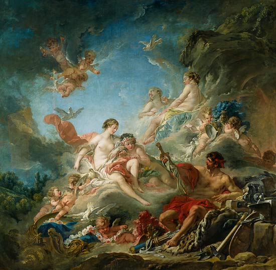 Le volcan présente les armes pour Aeneas à des Venus à François Boucher