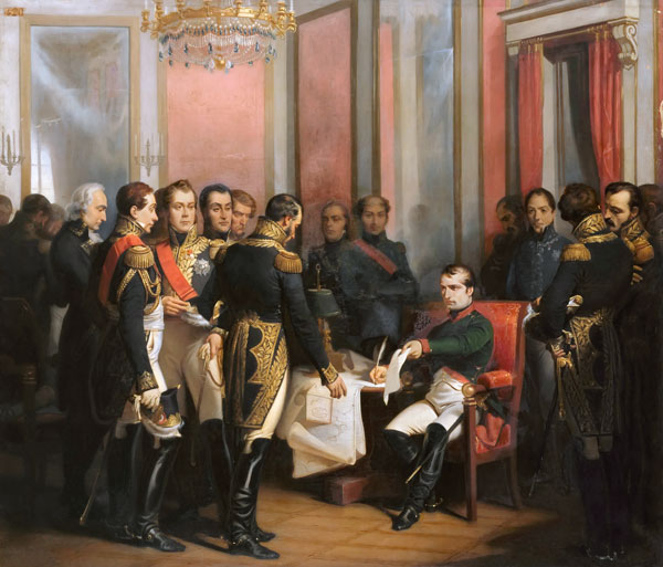The Abdication of Napoleon at Fontainebleau on 11 April 1814 à Francois Bouchot