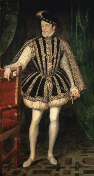 Portrait of King Charles IX of France (1550-1574) à François Clouet