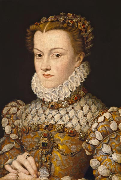 Portrait of Elizabeth of Austria (1554-92) Queen of France à François Clouet