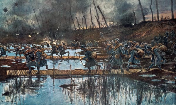 The Battle of the Yser in 1914 à François Flameng