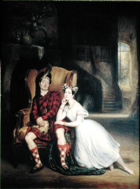 Marie (1804-84) and Paul Taglioni (1808-84) in the ballet 'La Sylphide' à Francois Gabriel Guillaume Lepaulle