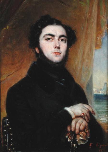 Portrait of Eugene Sue (1804-57) à Francois Gabriel Guillaume Lepaulle