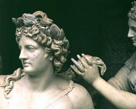 Apollo Tended by the Nymphs, detail showing the head of Apollo, intended for the Grotto of Thetis ex à Francois Girardon