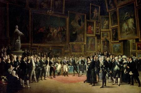 Charles X presenting awards to the artists at the end of the exhibition of 1824 à François-Joseph Heim