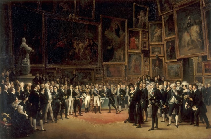 Charles X Distributing Awards to Artists Exhibiting at the Salon of 1824 at the Louvre à François-Joseph Heim