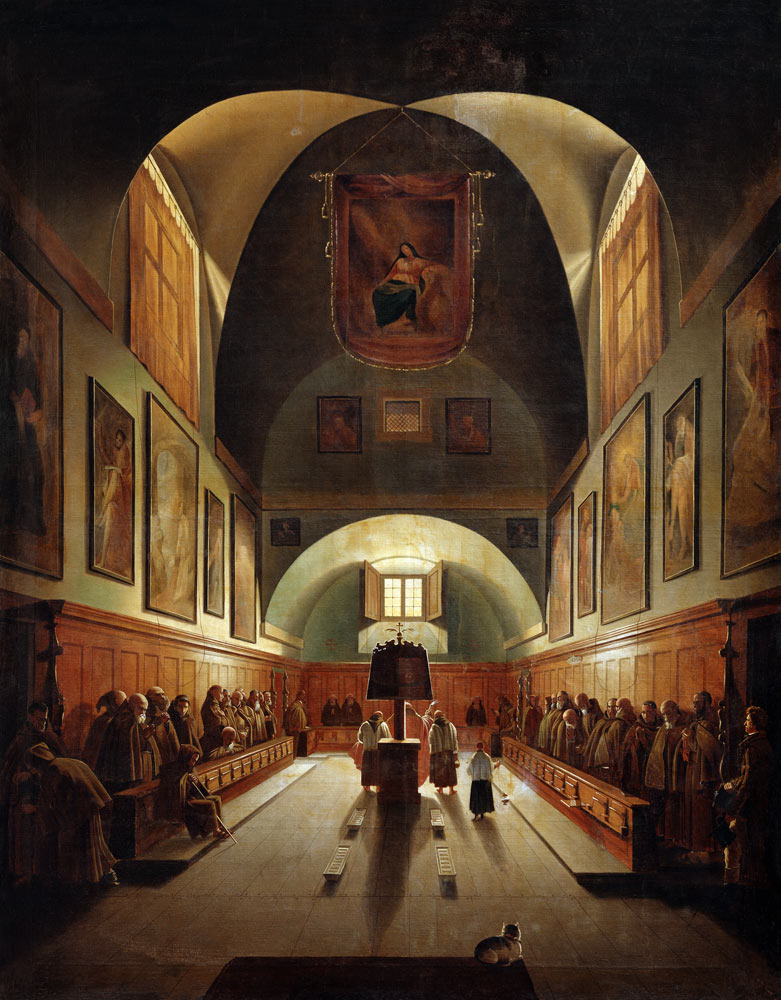 Interior of the Church of Capuchines in Rome à François Marius Granet