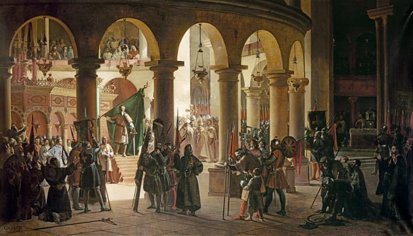Godfrey of Bouillon (c.1060-1100) Depositing the Trophies of Askalon in the Holy Sepulchre Church, A à François Marius Granet