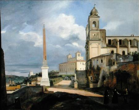 Trinita dei Monti and the Villa Medici, Rome à François Marius Granet