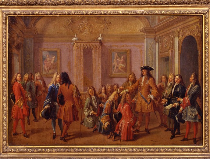 First Ennoblement of the Knights of the Order of Saint-Louis by Louis XIV in Versailles on 8 May 169 à Francois Marot