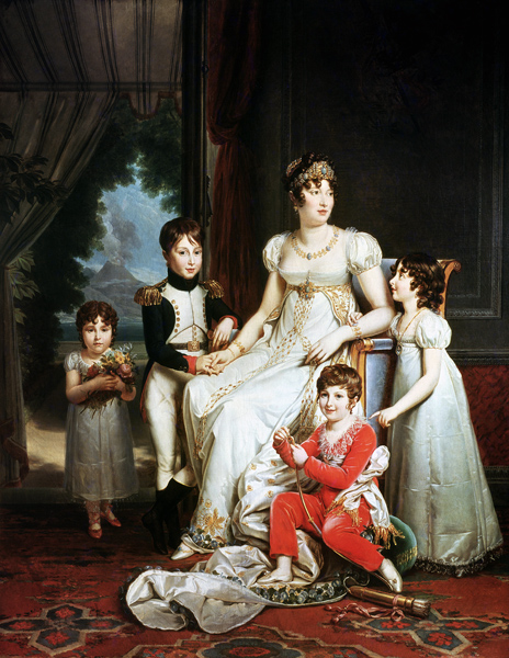 Caroline Bonaparte (1782-1839) and her Children à François Pascal Simon Gérard